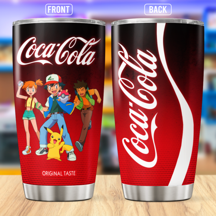 Pokemon Coca Cola Stainless Steel Tumbler 20oz