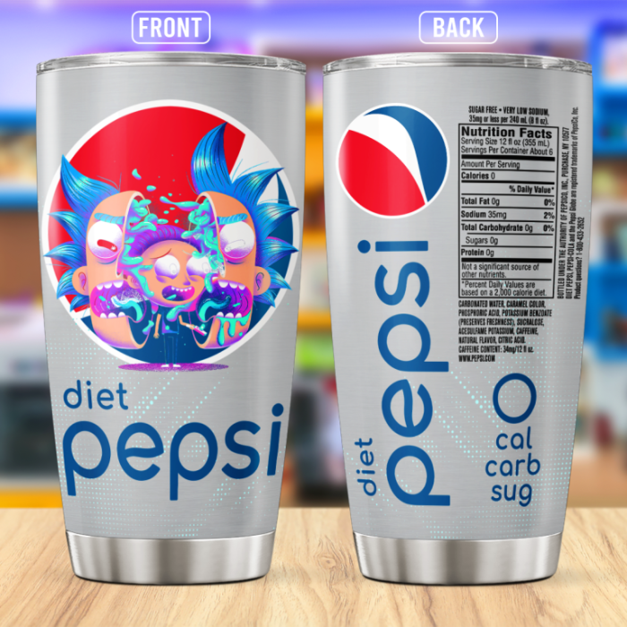 Rick Anh Morty Pepsi Stainless Steel Tumbler 20oz