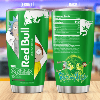 Rick Anh Morty Red Bull Stainless Steel Tumbler 20oz