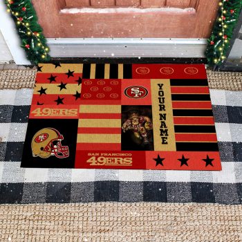 San Francisco 49Ers Retro Vintage Style Custom Name Personalized Entrance Doormat Welcome Mat DM1800