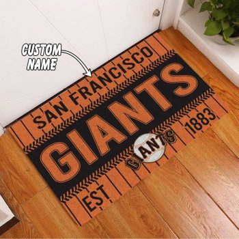 San Francisco Giants Custom Name Personalized Luxury Front Entrance Doormat Welcome Mat DM1965