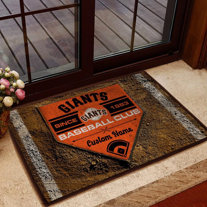 San Francisco Giants MLB Retro Vintage Style Custom Name Personalized Doormat Welcome Mat DM1758