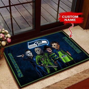 Seattle Seahawks 3D Doormats Halloween NFL Custom Name DM1046