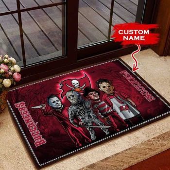 Tampa Bay Buccaneers 3D Doormats Halloween NFL Custom Name DM1012