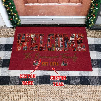 Tampa Bay Buccaneers Custom Name And Year Welcome Doormat DM1347