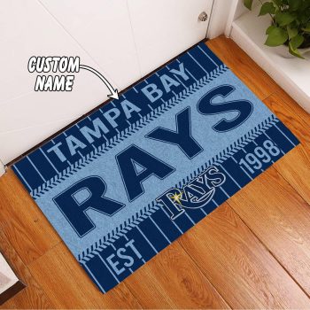 Tampa Bay Rays Custom Name Personalized Luxury Front Entrance Doormat Welcome Mat DM1959