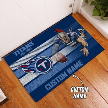 Tennessee Titans Custom Name Personalized Luxury Front Entrance Doormat DM1471