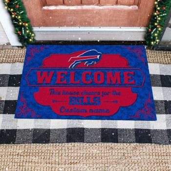 This House Cheers For Buffalo Bills Custom Name Personalized Entrance Doormat Welcome Mat DM1858