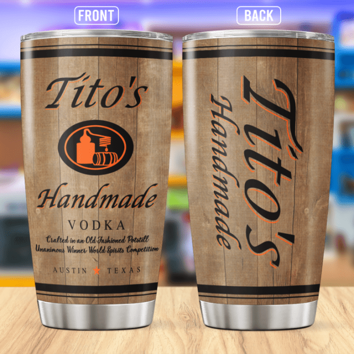 Tito's Handmade Vodka Stainless Steel Tumbler 20oz