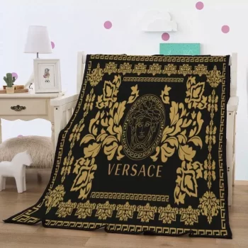 Versace New Logo Fashion Luxury Brand Fleece Blanket Comfortable Blanket BL3183