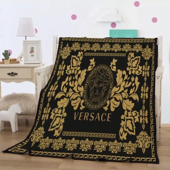 Versace New Logo Fashion Luxury Brand Fleece Blanket Comfortable Blanket BL3183