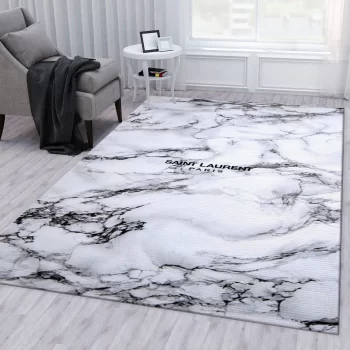Yves Saint Laurent Fashion Logo Limited Edition Luxury Brand Area Rug Carpet Floor Decor RR3094