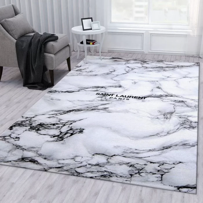 Yves Saint Laurent Fashion Logo Limited Edition Luxury Brand Area Rug Carpet Floor Decor RR3094