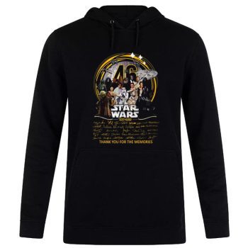 46 Star Wars 1977 - 2023 Signature Thank You For The Memories Unisex Pullover Hoodie