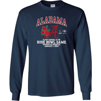 Alabama Rose Bowl 2024 Cfp Semi Football Flower Unisex LongSleeve Shirt