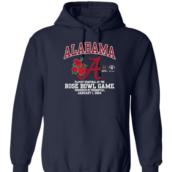 Alabama Rose Bowl 2024 Cfp Semi Football Flower Unisex Pullover Hoodie