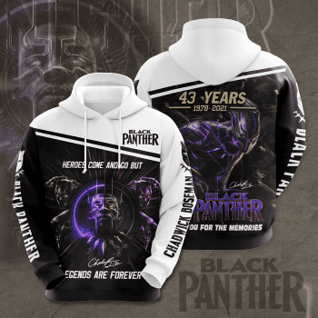 Black Panther Marvel Legends Are Forever 3D Unisex Pullover Hoodie IHT1821