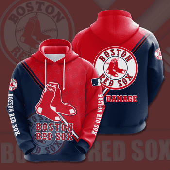 Boston Red Sox Do Damage 3D Unisex Pullover Hoodie - Red Navy IHT1846