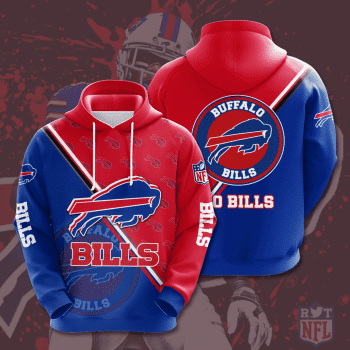 Buffalo Bills Go Bills 3D Unisex Pullover Hoodie - Neon Bills Red IHT2626