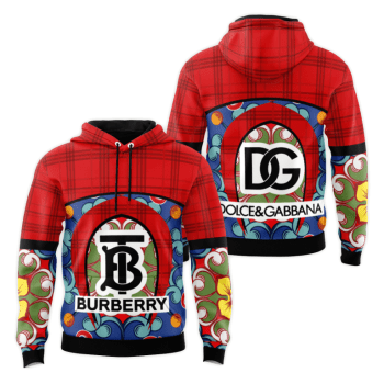 Burberry Dolce & Gabbana Unisex Pullover 3D Hoodie Luxury Brand Gifts 2023-24 IHT3217