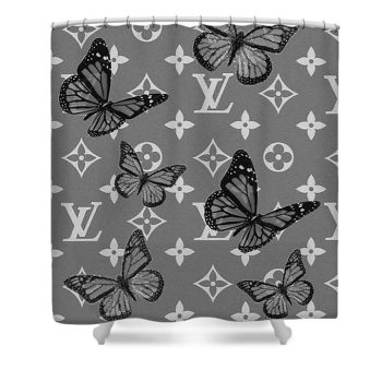 Butterfly Louis Vuitton Art Luxury Shower Curtain