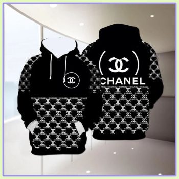Chanel Black Unisex 3D Hoodie For Men Women Luxury Pullover IHT1097