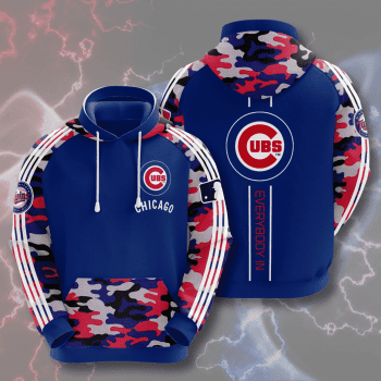 Chicago Cubs Everybody In 3D Camo Unisex Pullover Hoodie - Neon Blue IHT1823