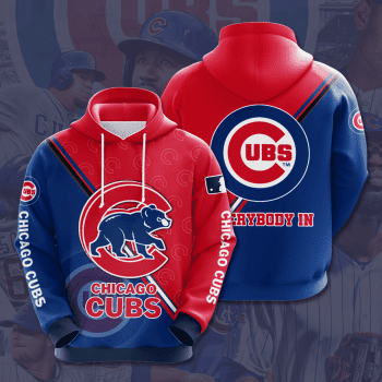 Chicago Cubs Everybody In 3D Unisex Pullover Hoodie - Blue Red IHT1896