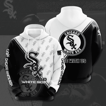 Chicago White Sox Rise With Us 3D Unisex Pullover Hoodie - Black White IHT1902