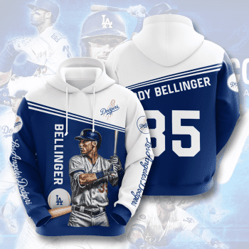 Cody Bellinger 35 Los Angeles Dodgers Baseball Team Unisex 3D Pullover Hoodie - Blue IHT1587