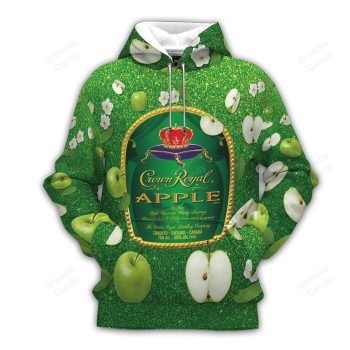Crown Royal Apple Unisex 3D Pullover Hoodie - Green IHT2571
