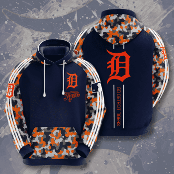 Detroit Tigers 3D Camo Unisex Pullover Hoodie - Navy IHT1803