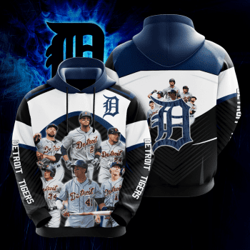 Detroit Tigers Legends 3D Unisex Pullover Hoodie - Black Navy IHT2688