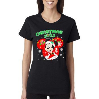 Disney Christmas 2022 Minnie Mouse Santa Christmas 2022 Women Lady T-Shirt