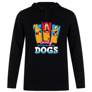 Disney Easily Distracted By Dogs Unisex Pullover Hoodie