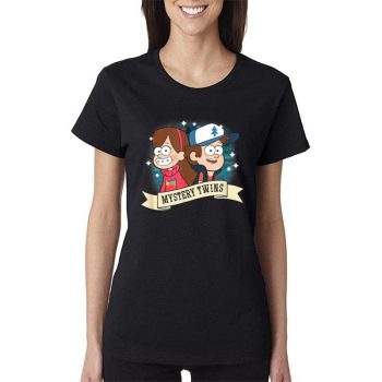 Disney Gravity Falls Dipper And Mabel Mystery Twins Logo Women Lady T-Shirt