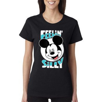 Disney Mickey Feelin Silly Women Lady T-Shirt