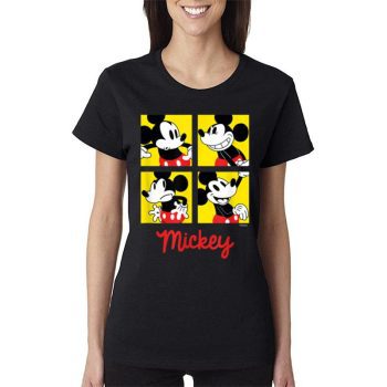 Disney Mickey Grid Women Lady T-Shirt