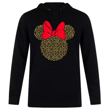 Disney Minnie Mouse Dotted Gold Icon Unisex Pullover Hoodie