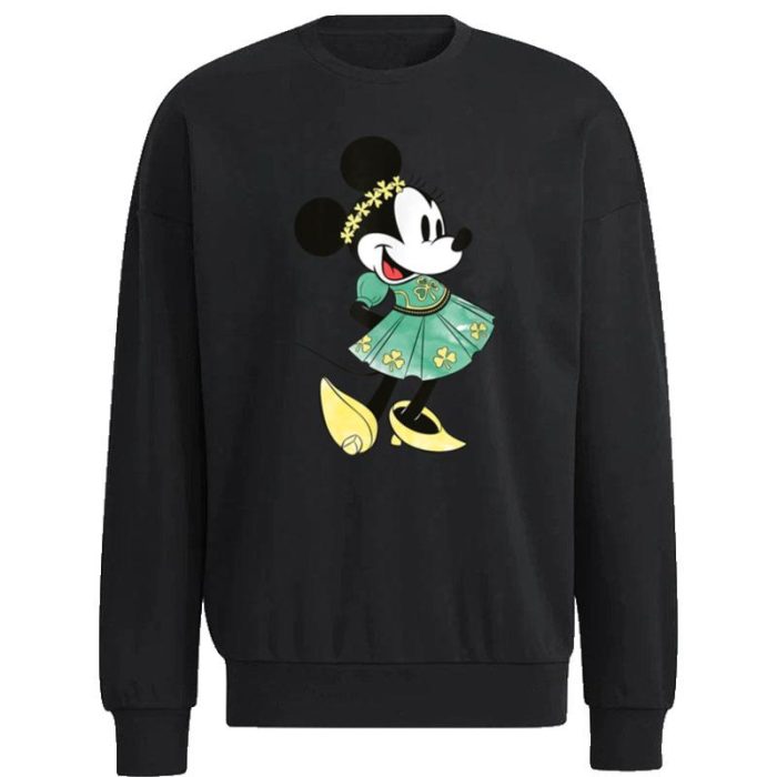 Disney Minnie Mouse Shamrock Dress St. Patrick's Day Unisex Sweatshirt