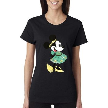 Disney Minnie Mouse Shamrock Dress St. Patrick’s Day Women Lady T-Shirt