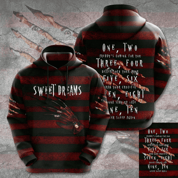 Freddy Krueger Sweet Dreams A Nightmare on Elm Street 3D Unisex Pullover Hoodie IHT1875