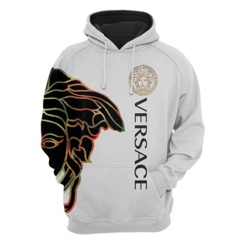 Gianni Versace White Unisex 3D Hoodie For Men Women Luxury Pullover IHT1054