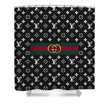 Gucci x Louis Vuitton Luxury Shower Curtain