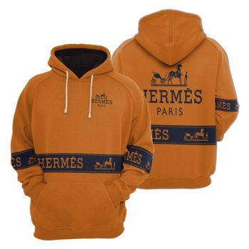 Hermes Unisex 3D Hoodie For Men Women Luxury Pullover IHT1032