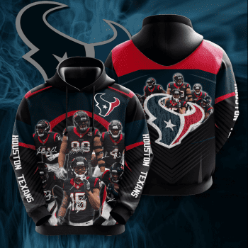 Houston Texans Legends Signature 3D Unisex Pullover Hoodie - Black IHT1677