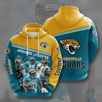 Jacksonville Jaguars Legends 3D Unisex Pullover Hoodie - Teal Yellow IHT1689