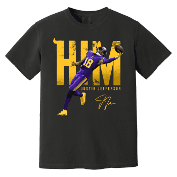Justin Jefferson Him #18 Minnesota Vikings Unisex T-Shirt For Fan