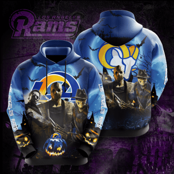Los Angeles Rams Friday the 13th Halloween Theme 3D Unisex Pullover Hoodie IHT2506