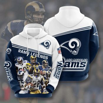 Los Angeles Rams Legends 3D Unisex Pullover Hoodie - Navy White IHT2382